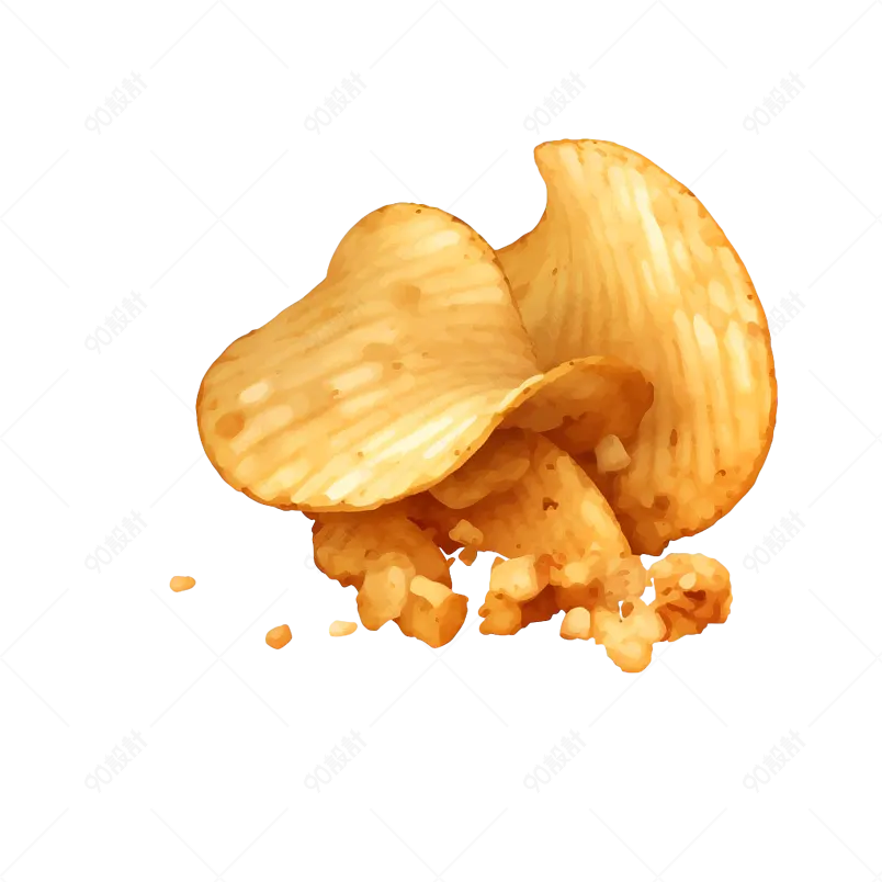 黄色实拍美味薯片食品美食元素