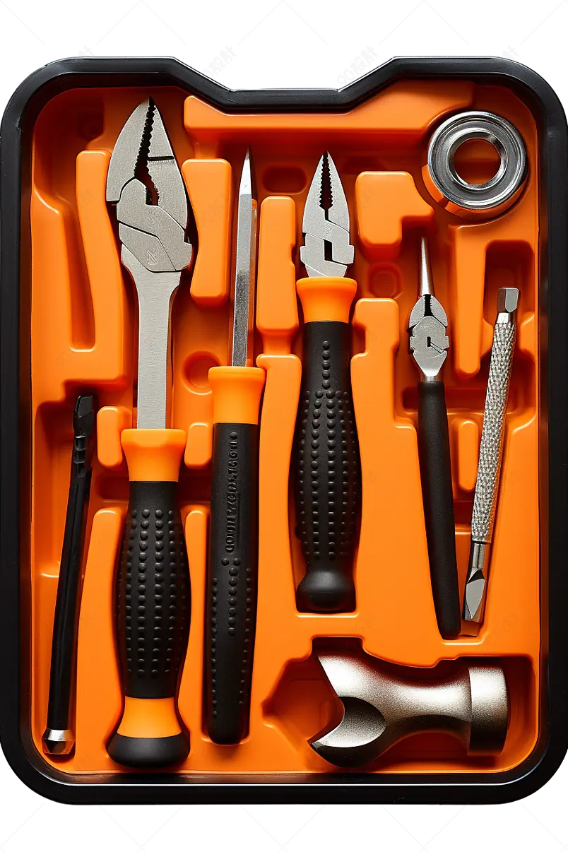 电工维修工具套装工具箱免抠素材图