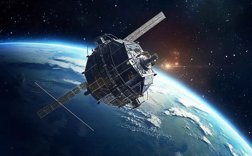 炫酷太空卫星宇宙效果背景图