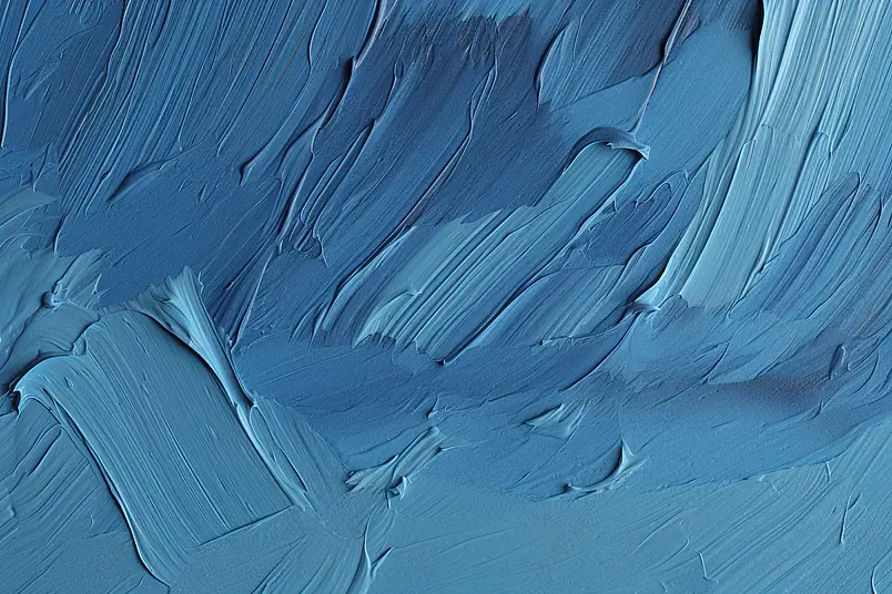 艺术背景蓝色笔触颜料油漆油画