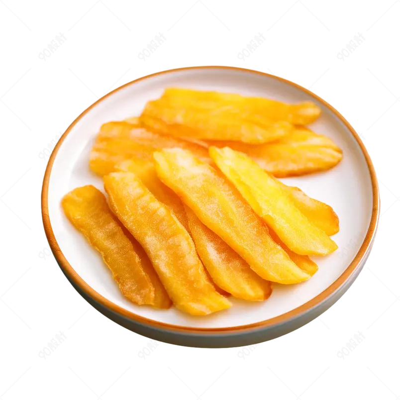 黄色实拍芒果干水果干摄影元素