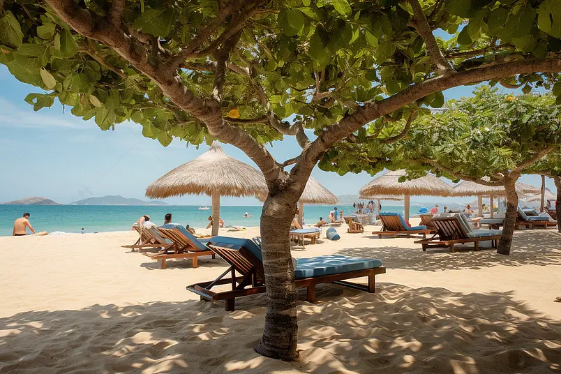 越南芽庄海滩风景