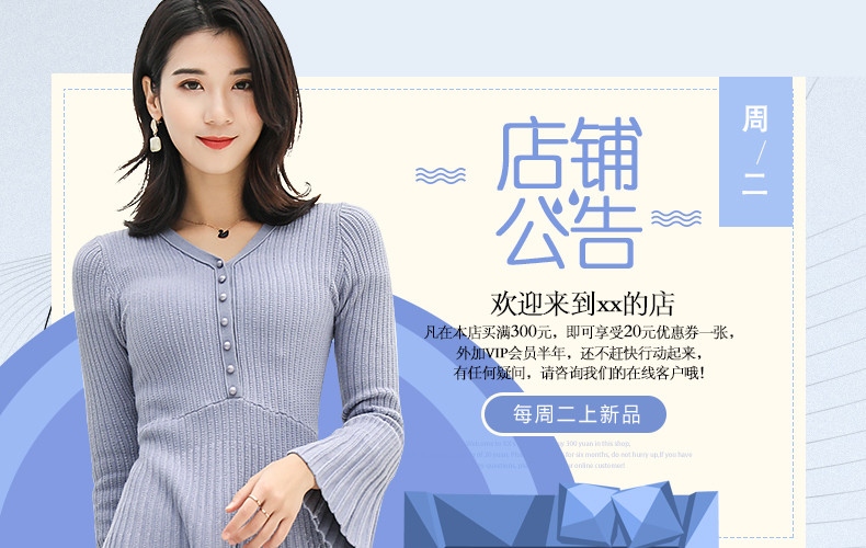 淡雅女装活动店铺公告