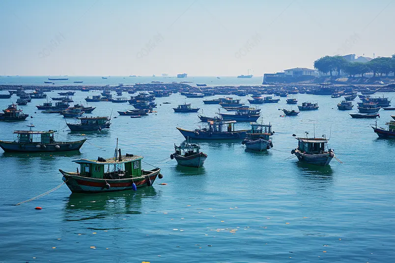 越南近海捕捞的壮观场景旅行景点图片