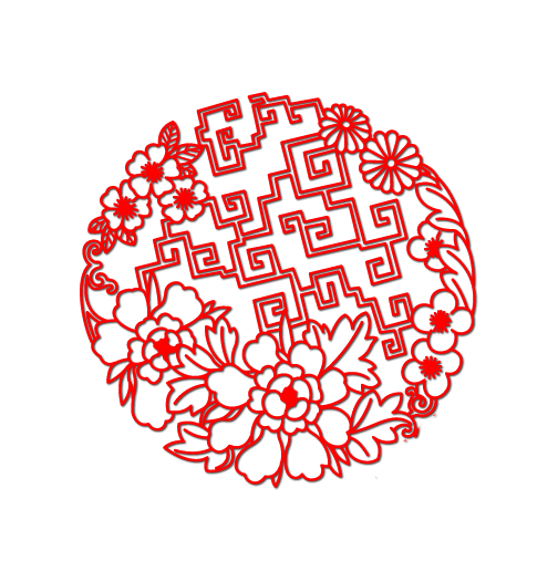 古典圆形吉祥纹样边框