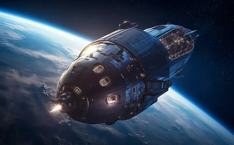 炫酷太空卫星宇宙效果背景图