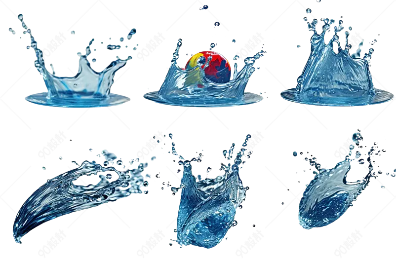 液体泼洒泼洒水花飞溅水花