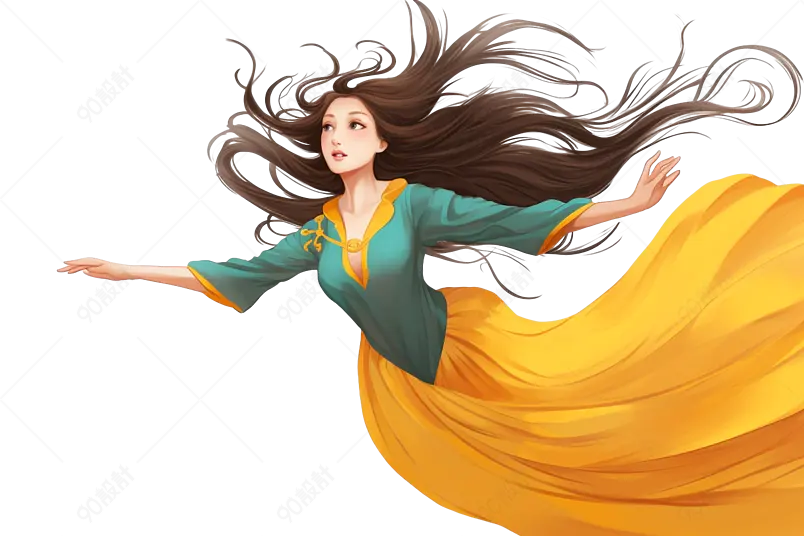漂亮美丽的国潮飞仙美女女人