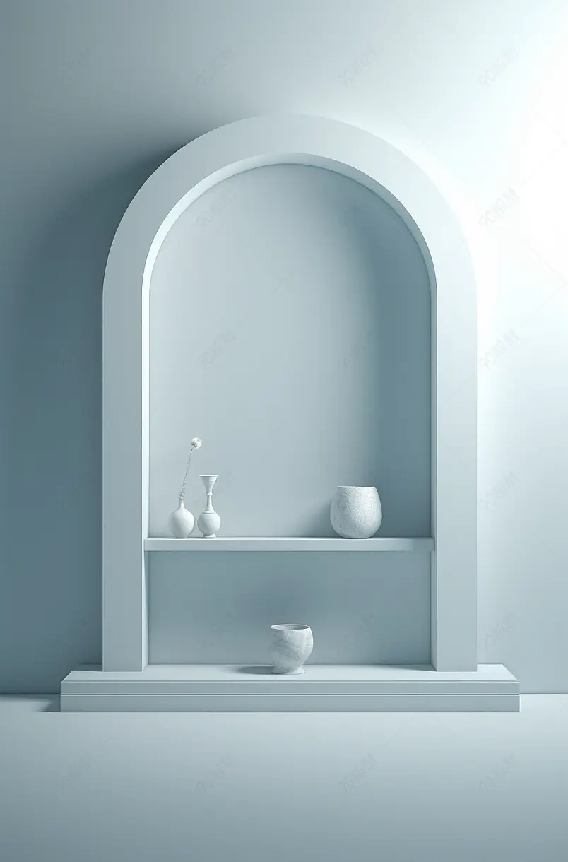 3D模拟场景产品化妆台创意图背景