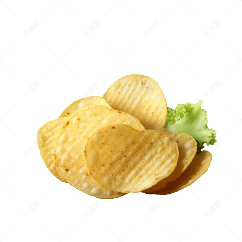 黄色实拍美味薯片食品美食元素