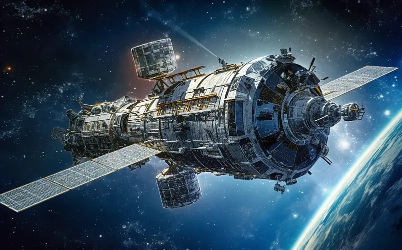 炫酷太空卫星宇宙效果背景图