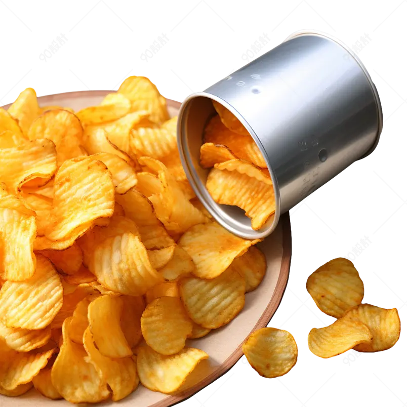 黄色实拍美味薯片食品美食元素