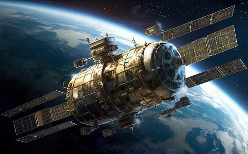 炫酷太空卫星宇宙效果背景图