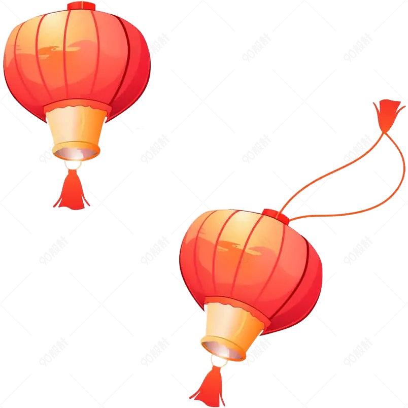 七夕节灯笼彩灯情人节传统节日手绘孔明灯