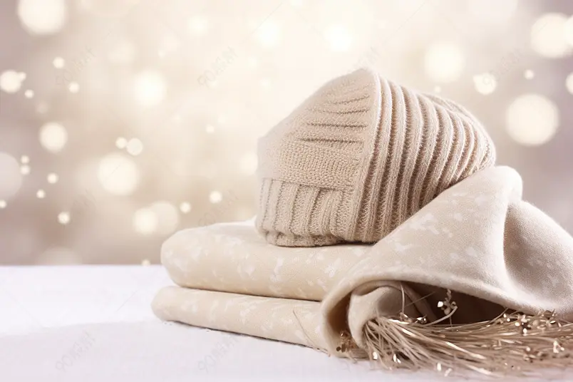清晰的摄影图高清的图片海报设计背景广告设计素材元素冬季保暖围巾帽子
