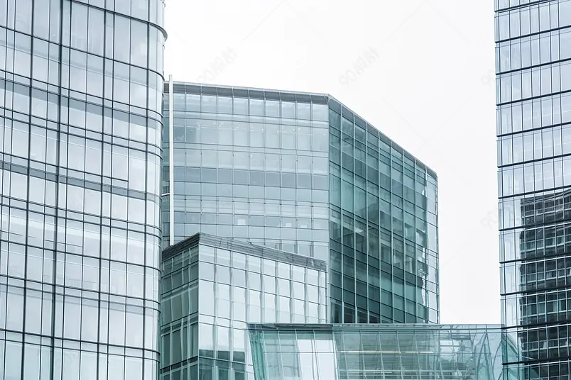 商务建筑大楼局部特写广角实拍画册封面照片素材
