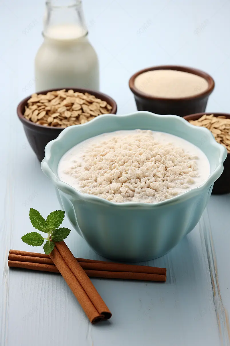 健康和美味的燕麦食品成分健康饮食全餐麦片健康餐活力节食稀饭早餐谷物奶制品