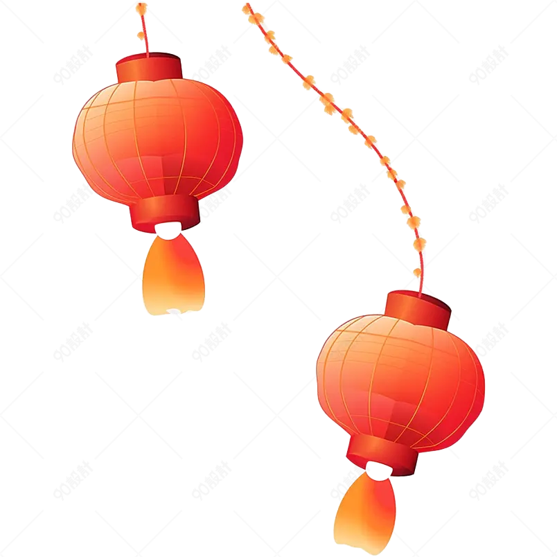 七夕节灯笼彩灯情人节传统节日手绘孔明灯