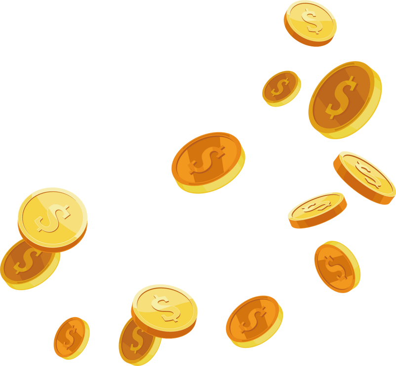 手绘金币