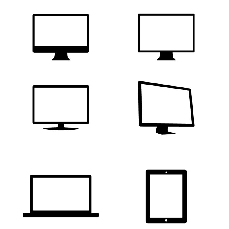 网页设计电脑矢量小图标 