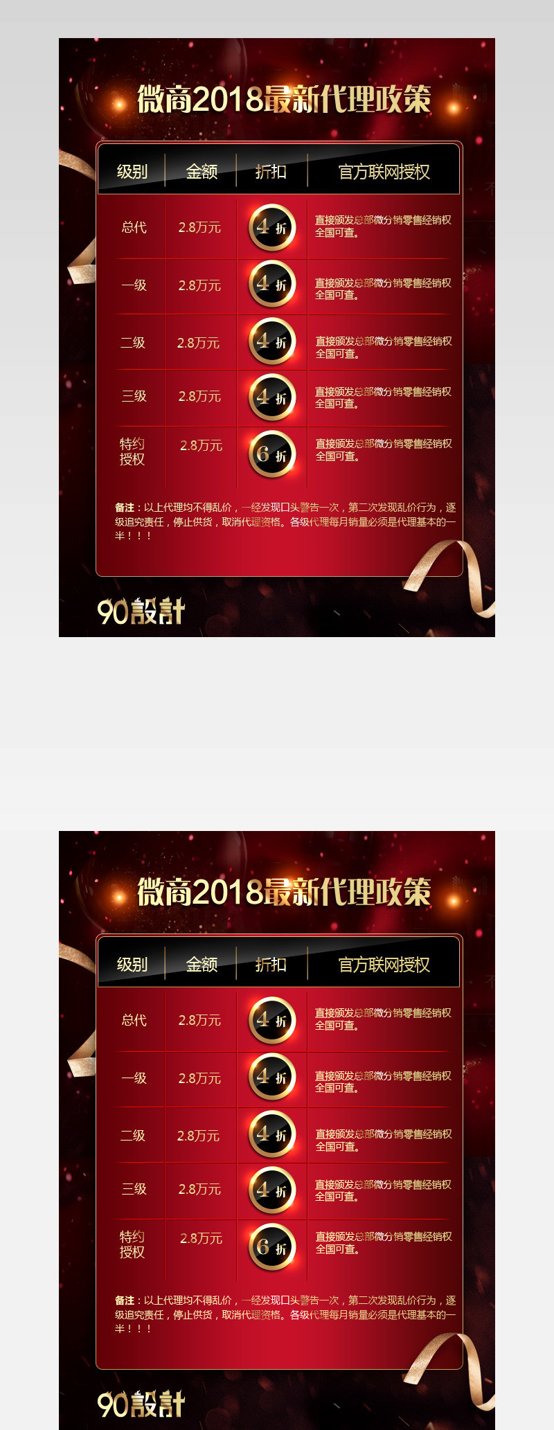 奢华风微商代理政策加盟政策h5海报