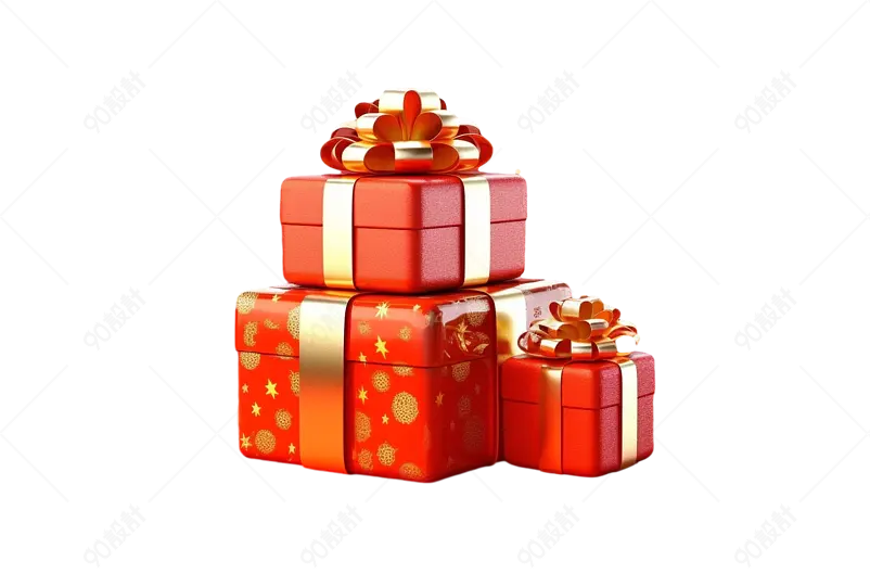 618红色礼物礼盒元素