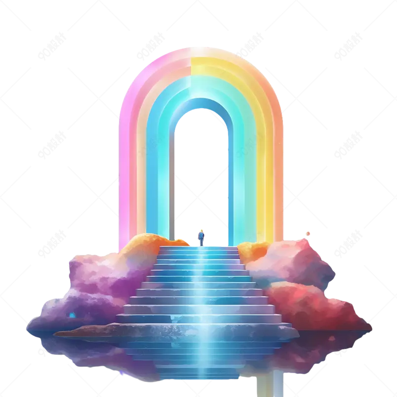 3d立体卡通彩虹门幼儿园装饰