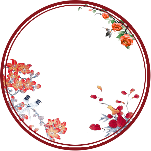手绘彩色花环矢量素材
