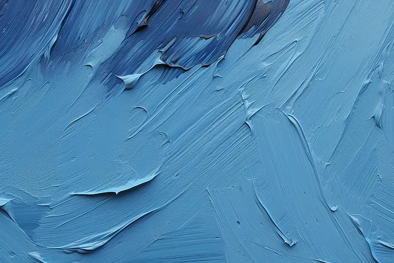 艺术背景蓝色笔触颜料油漆油画