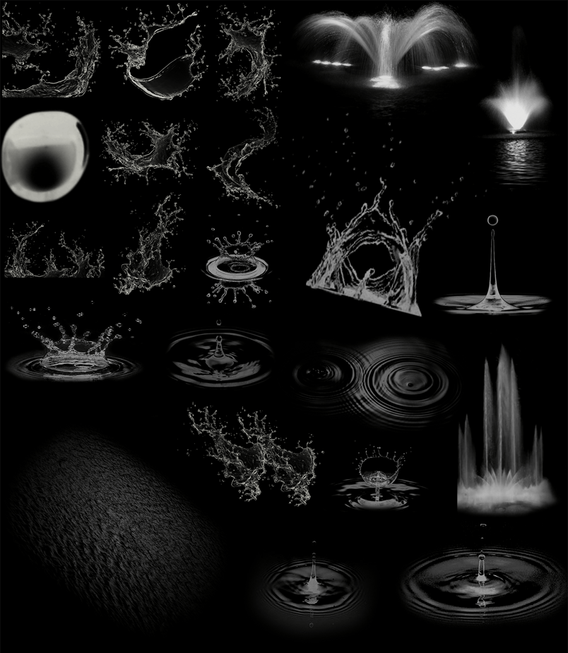 水不同形状效果元素