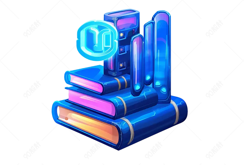C4D专利知识产权蓝色质感图标