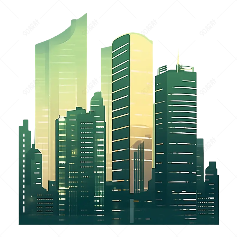高楼大厦摩天大楼建筑剪影