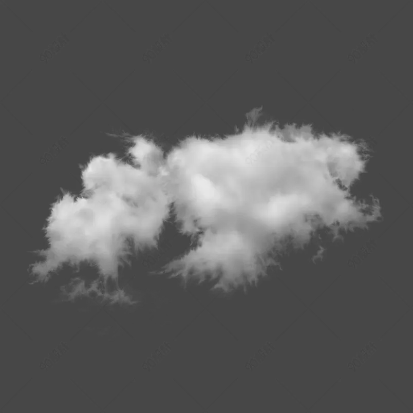 白色云朵漂浮自然立体空气白云特效免抠元素