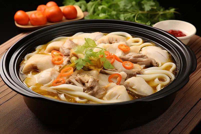 酸汤鱼酸辣鱼片美食广告素材图片