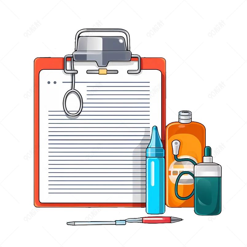 医疗用品记录本按时体检元素