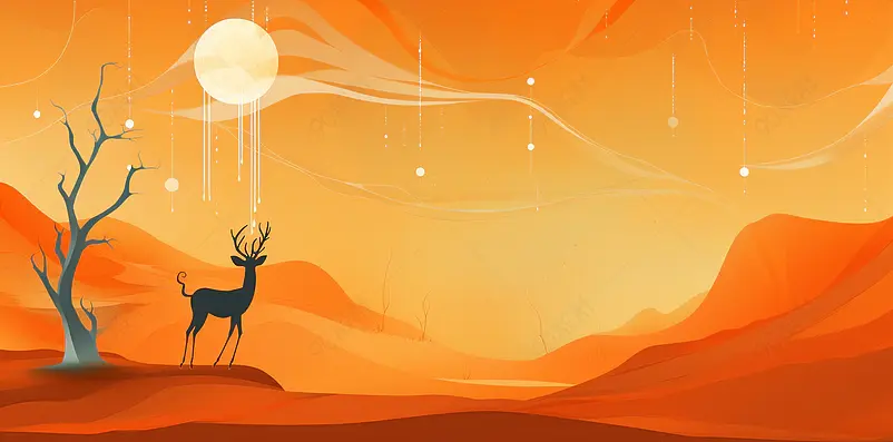 国潮底纹背景复古风