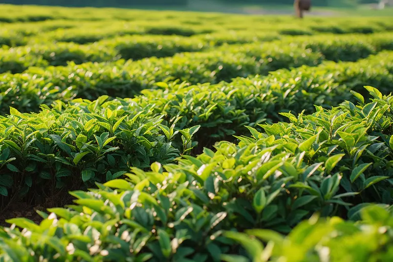 美丽新绿色茶叶种植园红茶目的地叶子农场地方植物旅游树木梯田灌溉