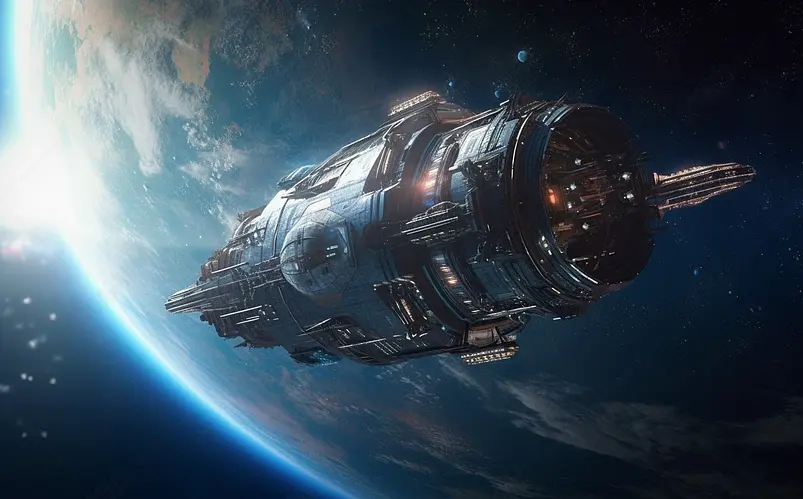 炫酷太空卫星宇宙效果背景图