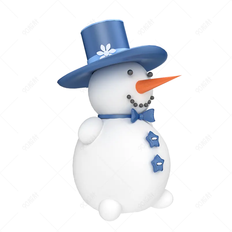 卡通雪人冬季冬天自然雪景免抠立体元素