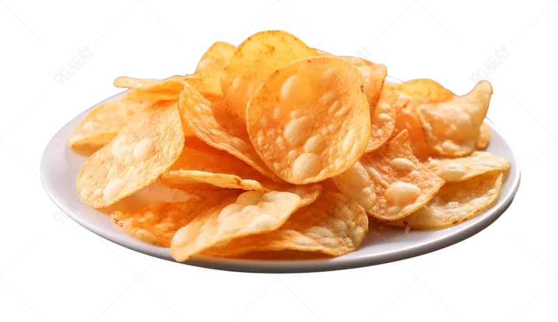 黄色实拍美味薯片食品美食元素