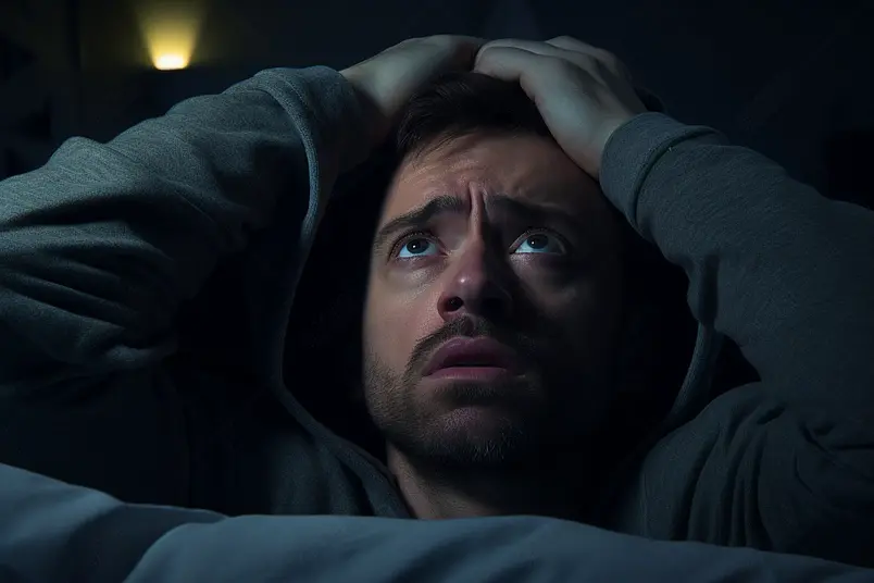 睡眠质量不好的男人