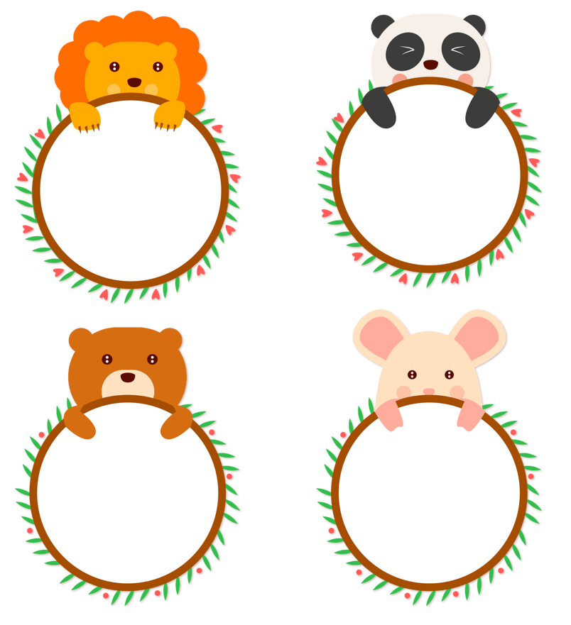 可爱动物相册素材 可爱动物框架