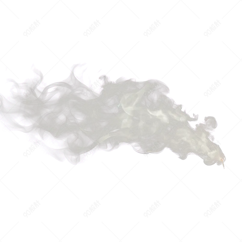 白色气体烟雾缭绕白雾烟效果元素