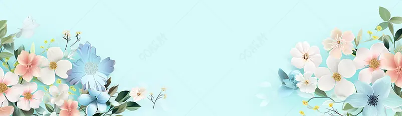 花朵唯美水彩花卉小碎花背景