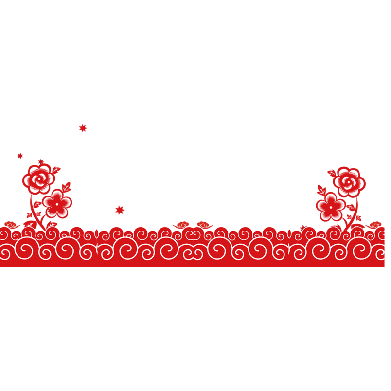 中国风红色喜庆祥云底纹PNG素材