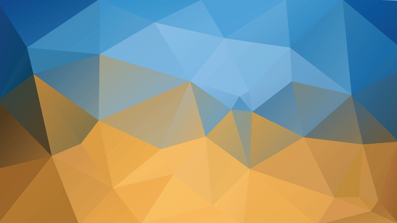 蓝黄渐变色块立体几何背景