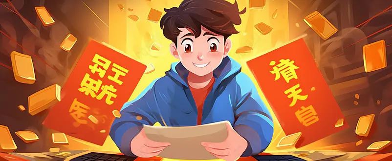 理财专家插画banner福利财富