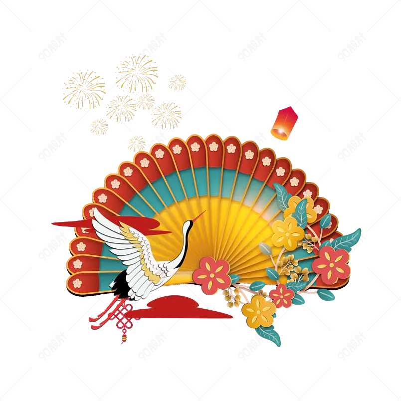 浪漫新年烟花男孩女孩横幅灯笼浪漫新年烟花男孩女孩横幅灯笼