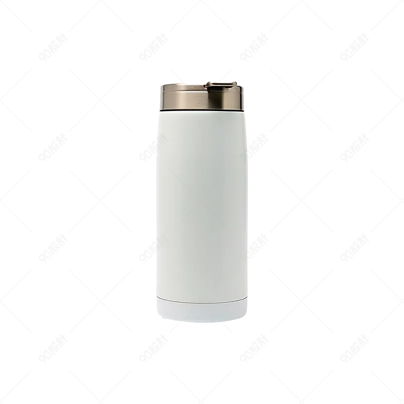 白色实拍保温杯水杯茶杯摄影元素