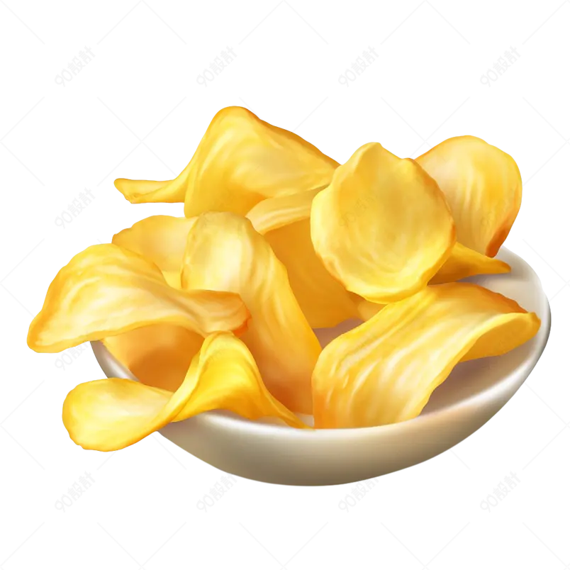 黄色实拍薯片零食食品美食摄影元素